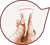 retiro de la copa menstrual